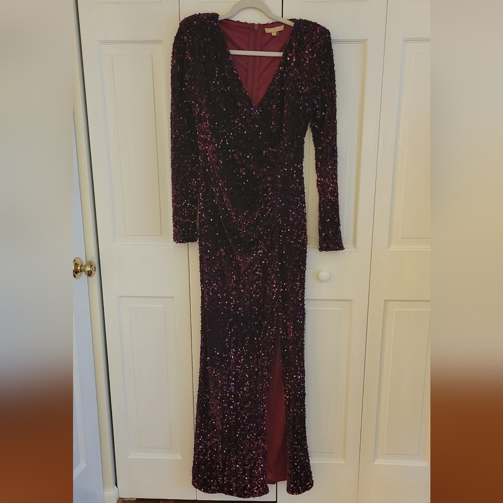 Plum Maxi Sequin Dresses